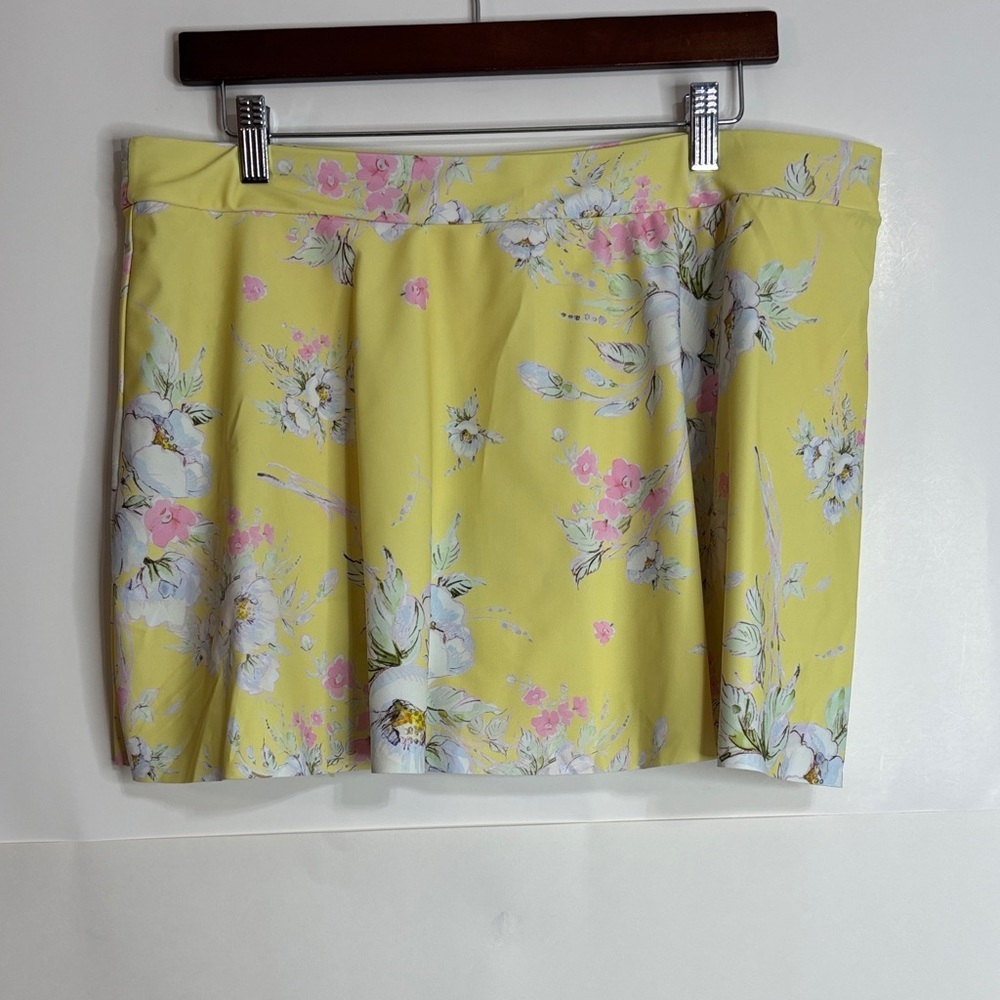 💐3/$15 Floral Yellow Bathing Suit Bottom Skirt - Picture 6 of 7